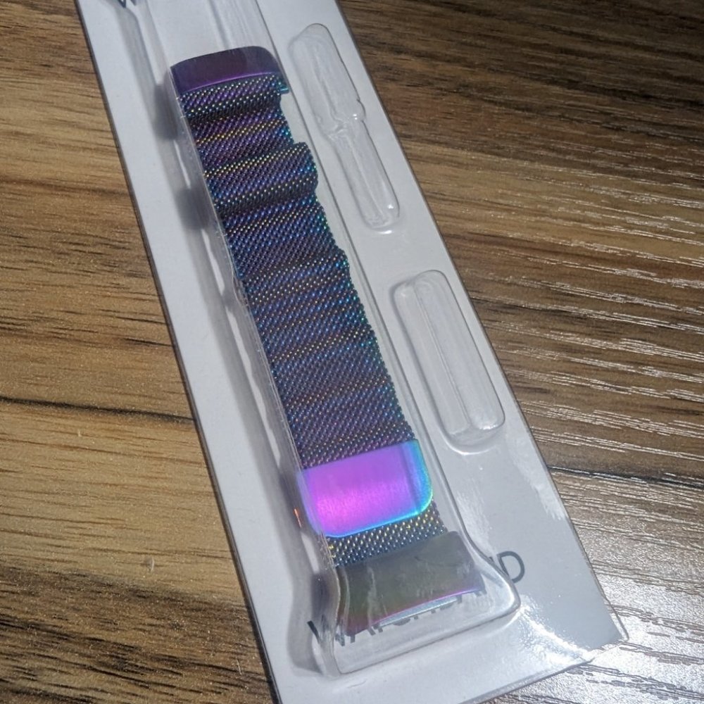 Stainless Steel Rainbow Mesh Wristband for FitBit Charge 5/6
